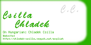 csilla chladek business card
